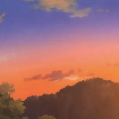 山は夕焼