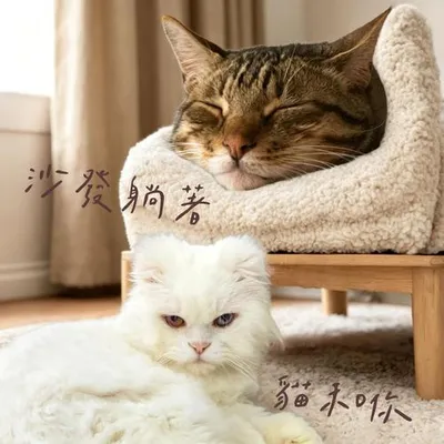 沙發躺著貓和你